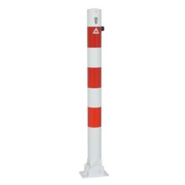 Afzetpaal rond 76 mm - klapbaar met euro cilinder