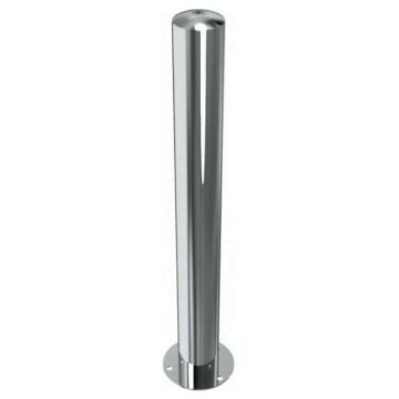 RVS afzetpaal rond 102 mm - op voetplaat