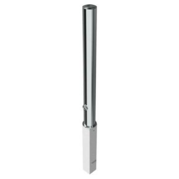 RVS afzetpaal rond 89 mm - uitneembaar met euro cilinder