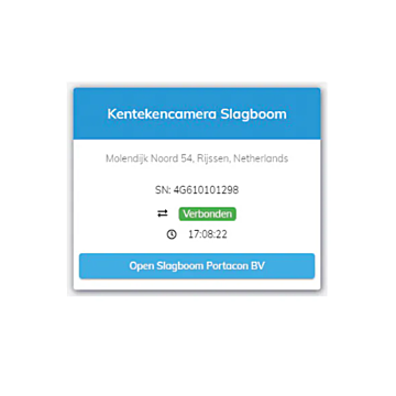 Bediening via PAL dashboard (prijs per jaar) / max. 2 modules