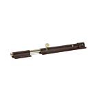 Schuifgrendel met ronde nachtschoot en hangslot voorziening-300mm bruin gelakt