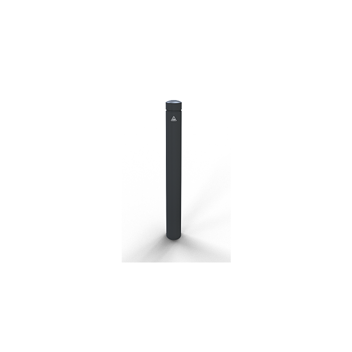 Poller – Aluminium Ø 100 mm met decoratieve groef main product photo
