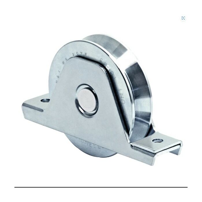 Verzinkt wiel met V-groef inclusief steun main product photo