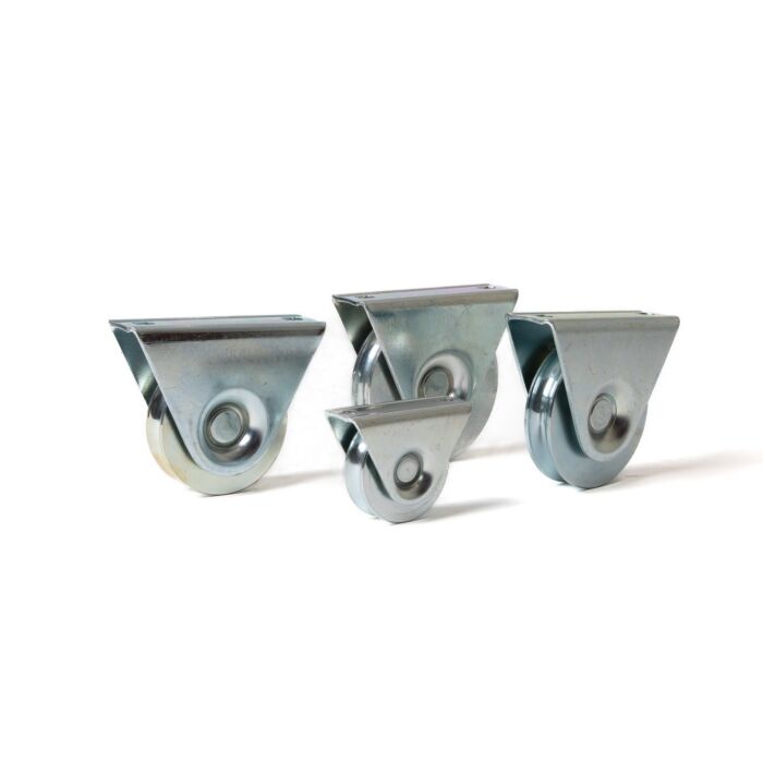 Wiel met ronde-groef en opschroefbare beugel, enkel gelagerd main product photo